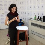 Katja Pál, visual artist and founder and director of D'clinic getting ready for Movement and Manufacture